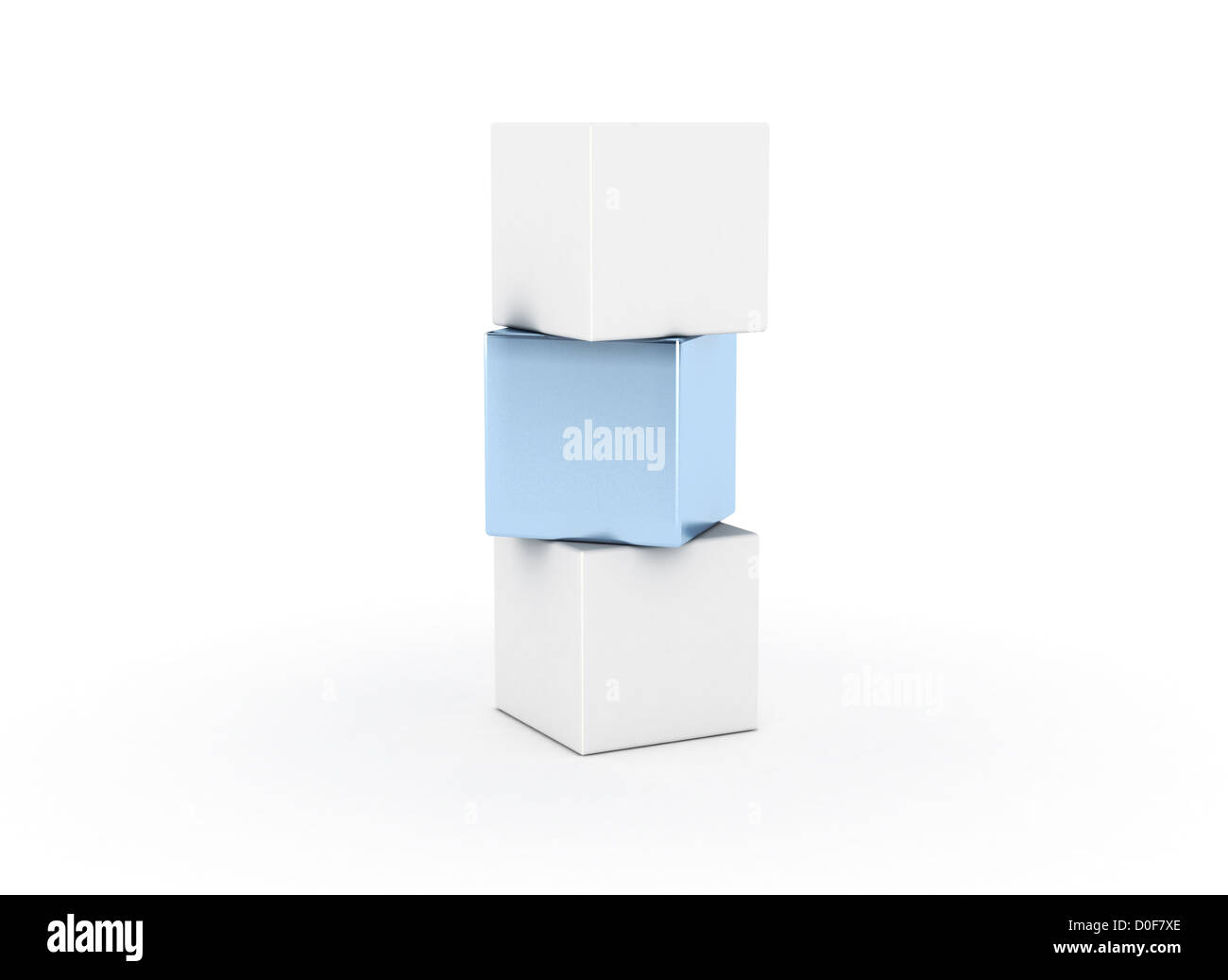 Building cubes single blue Stock Photo - Alamy