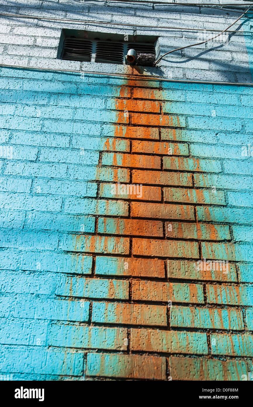 Rusty water comes out of a drain pipe Stock Photo Alamy