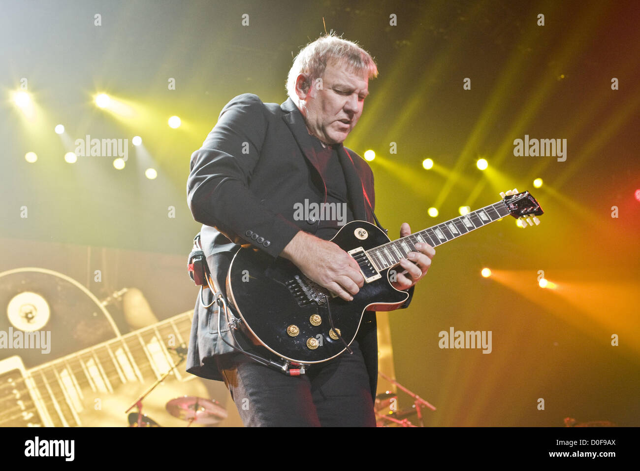 Nov. 21, 2012 - San Diego, CA, US - Prog-Rock legends RUSH performed at Valley View Casino Center in San Diego on November 21, 2012. Pictured: ALEX LIFESON. (Credit Image: © Daniel Knighton/ZUMAPRESS.com) Stock Photo