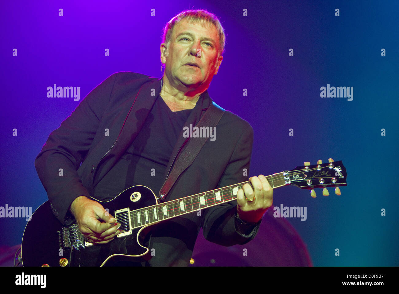 Nov. 21, 2012 - San Diego, CA, US - Prog-Rock legends RUSH performed at Valley View Casino Center in San Diego on November 21, 2012. Pictured: ALEX LIFESON. (Credit Image: © Daniel Knighton/ZUMAPRESS.com) Stock Photo