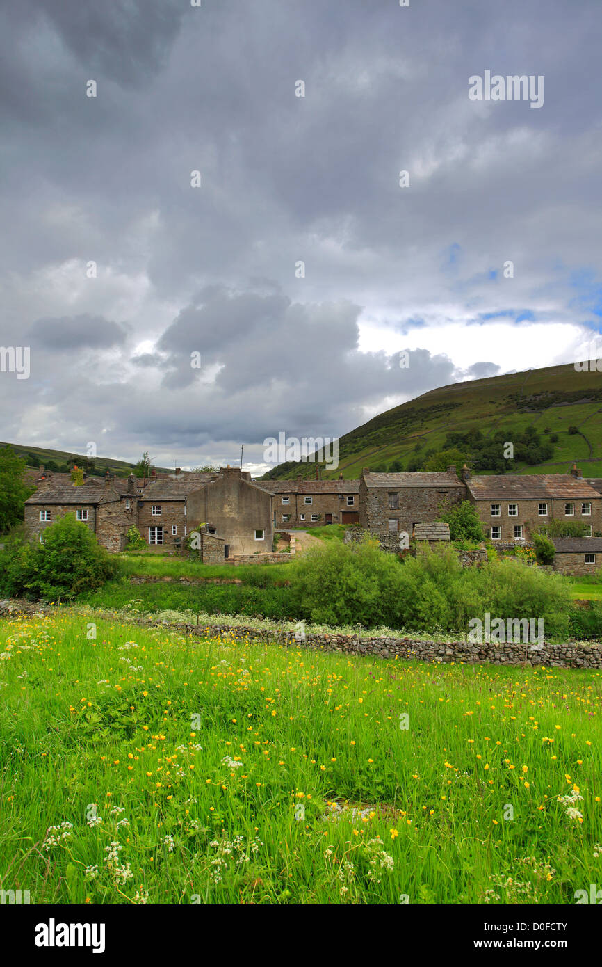 Thwaite village, Swaledale; Yorkshire Dales National Park, England, United Kingdom Stock Photo