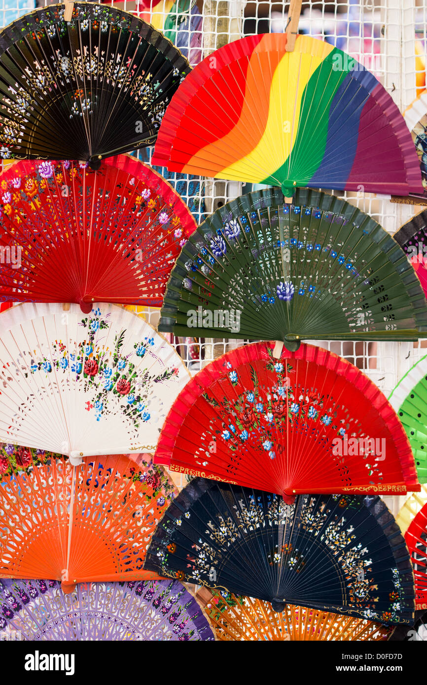 Spanish fans for sale Cadiz Stock Photo Alamy