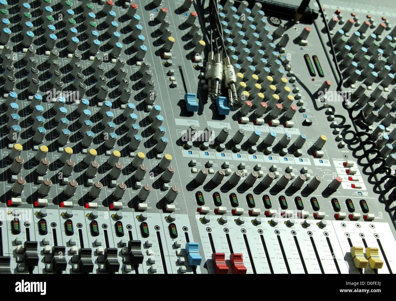 Music mixing board Stock Photo Alamy