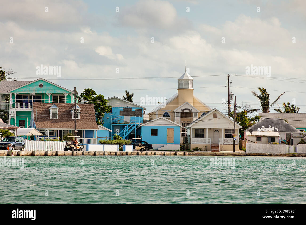 The loyalist village of New Plymouth Green Turtle Cay, Bahamas Stock