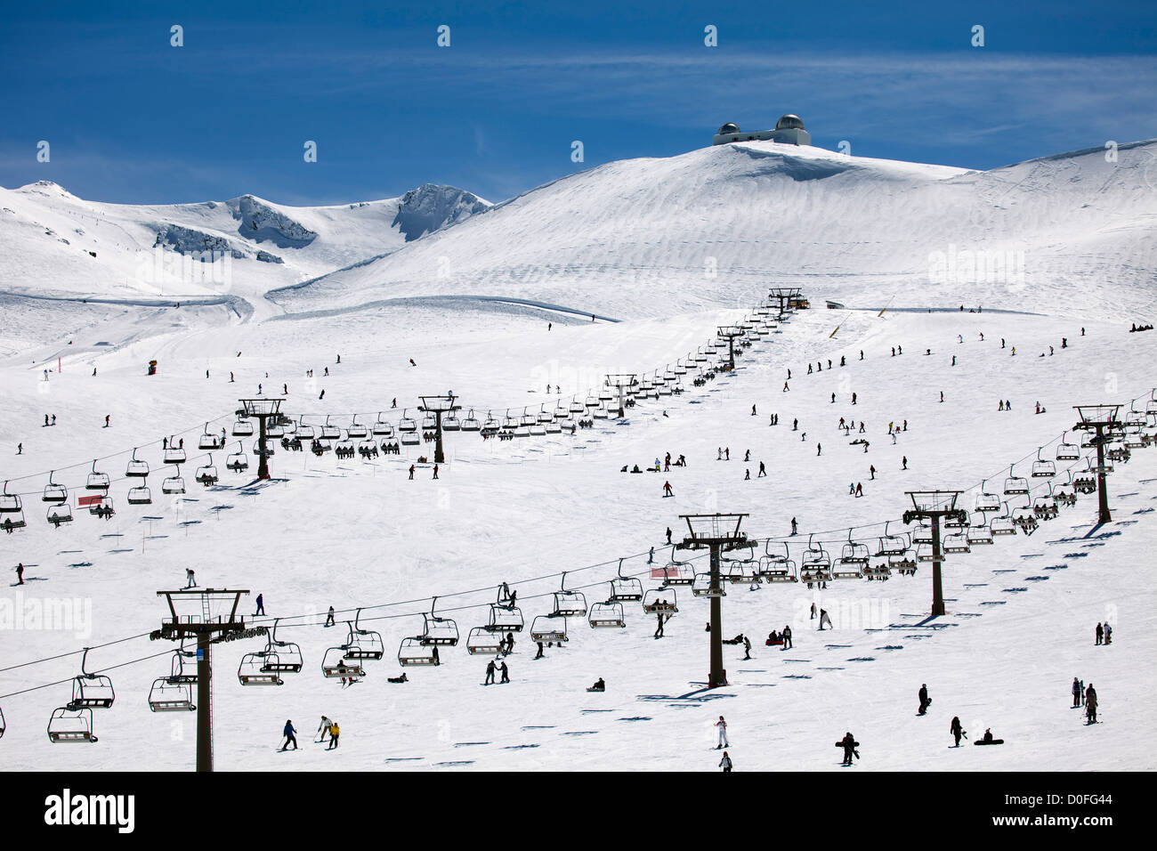 Sierra Nevada ski station Granada Andalusia Spain Estacion de esqui Sierra Nevada Granada Andalucia España Stock Photo