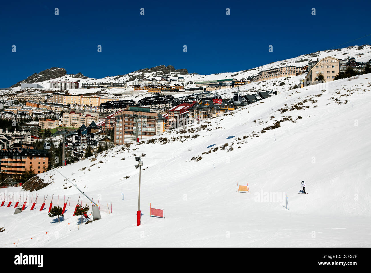 Sierra Nevada ski station Granada Andalusia Spain Estacion de esqui Sierra Nevada Granada Andalucia España Stock Photo