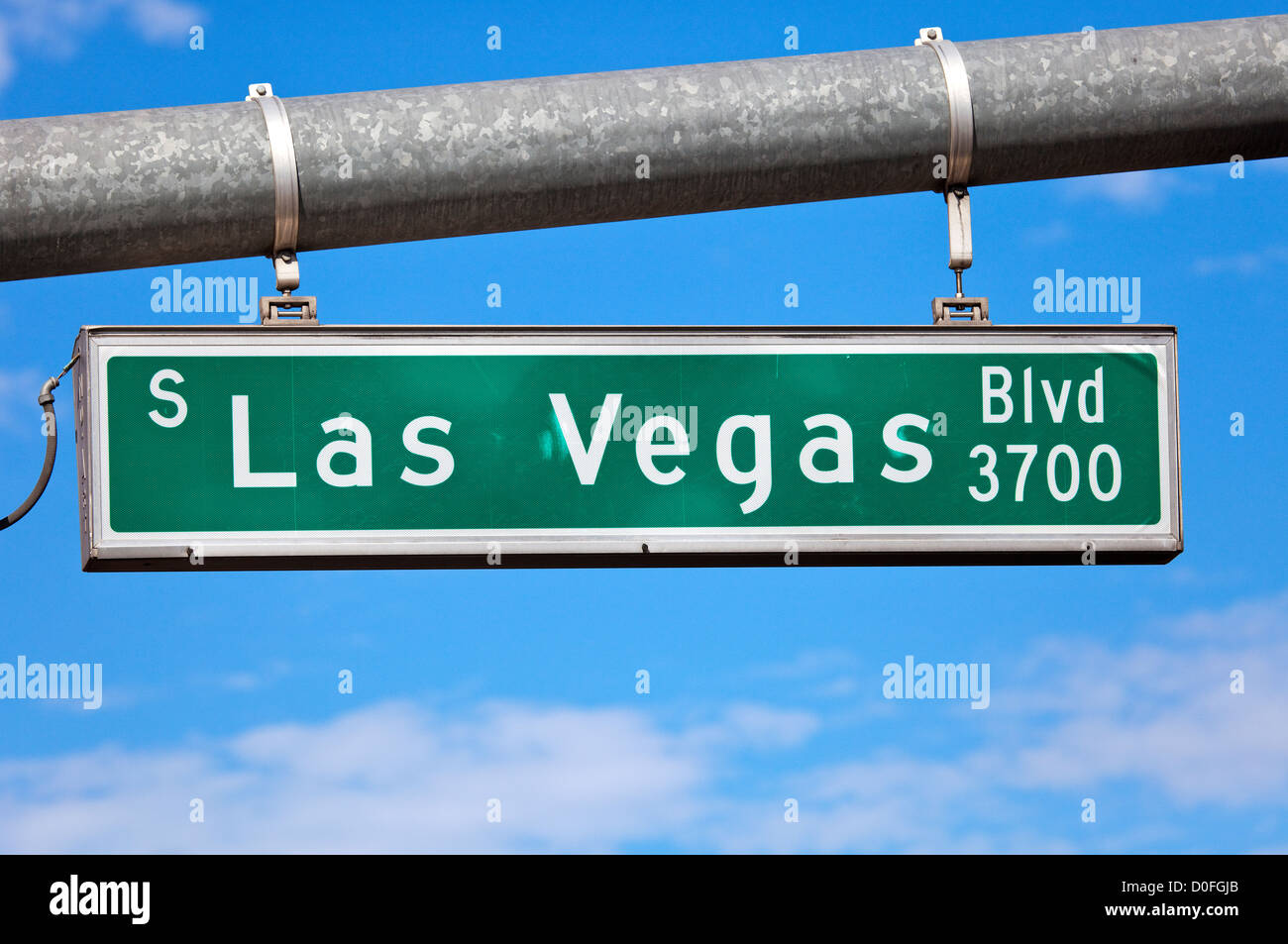 Las Vegas Blvd Road Sign, Las Vegas Stock Photo