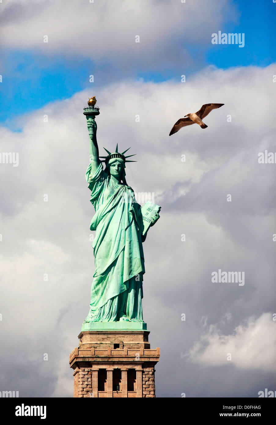 New York City - Manhattan and the Statue of Liberty Stock Photo - Alamy