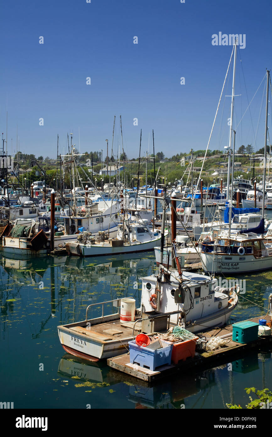 OR00220-00...OREGON - The Port Of Brookings Harbor at Brookings. Stock Photo