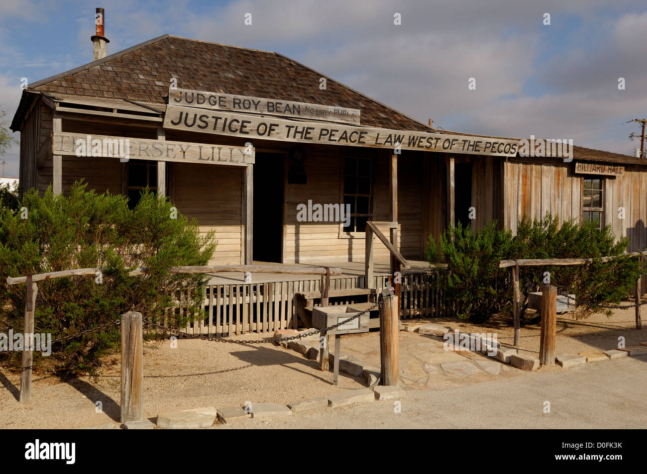 The Jersey Lilly Bar at the Judge Roy Bean Museum near Langtry Texas Stock  Photo - Alamy