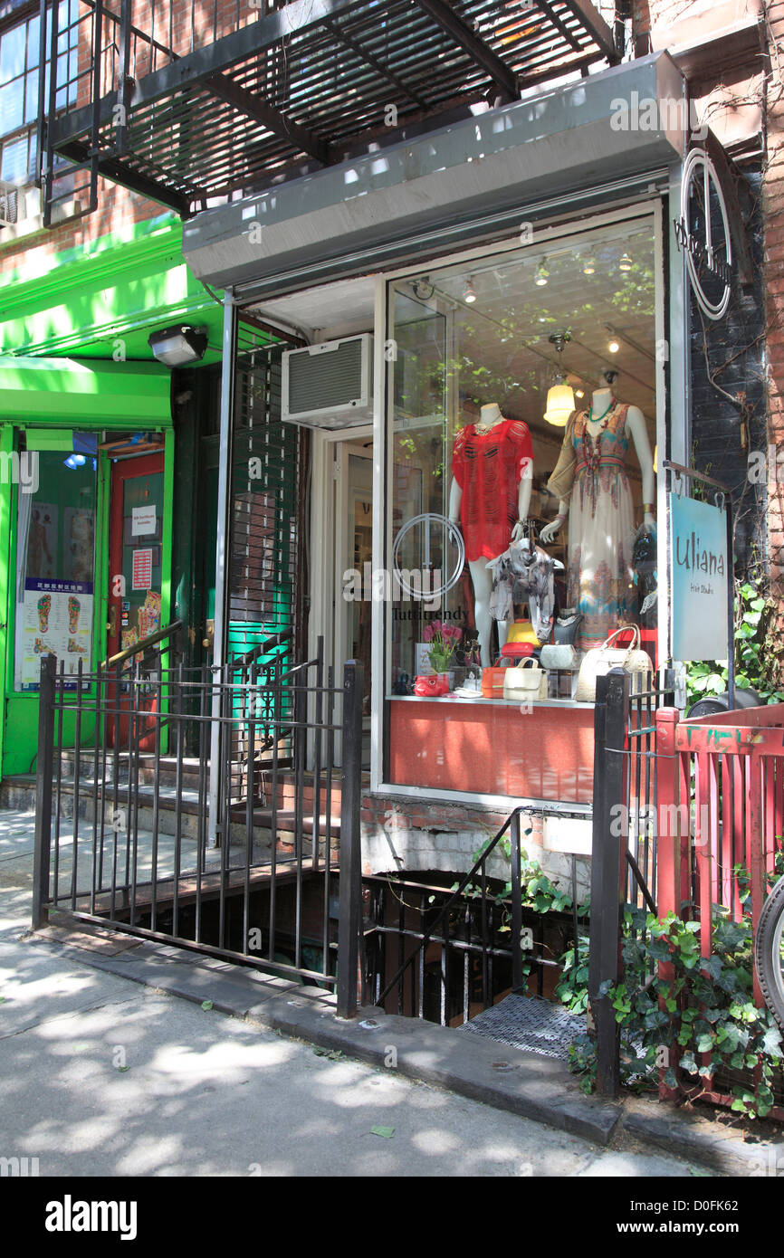 9th Street, Shops, East Village, Manhattan, New York City, USA Stock