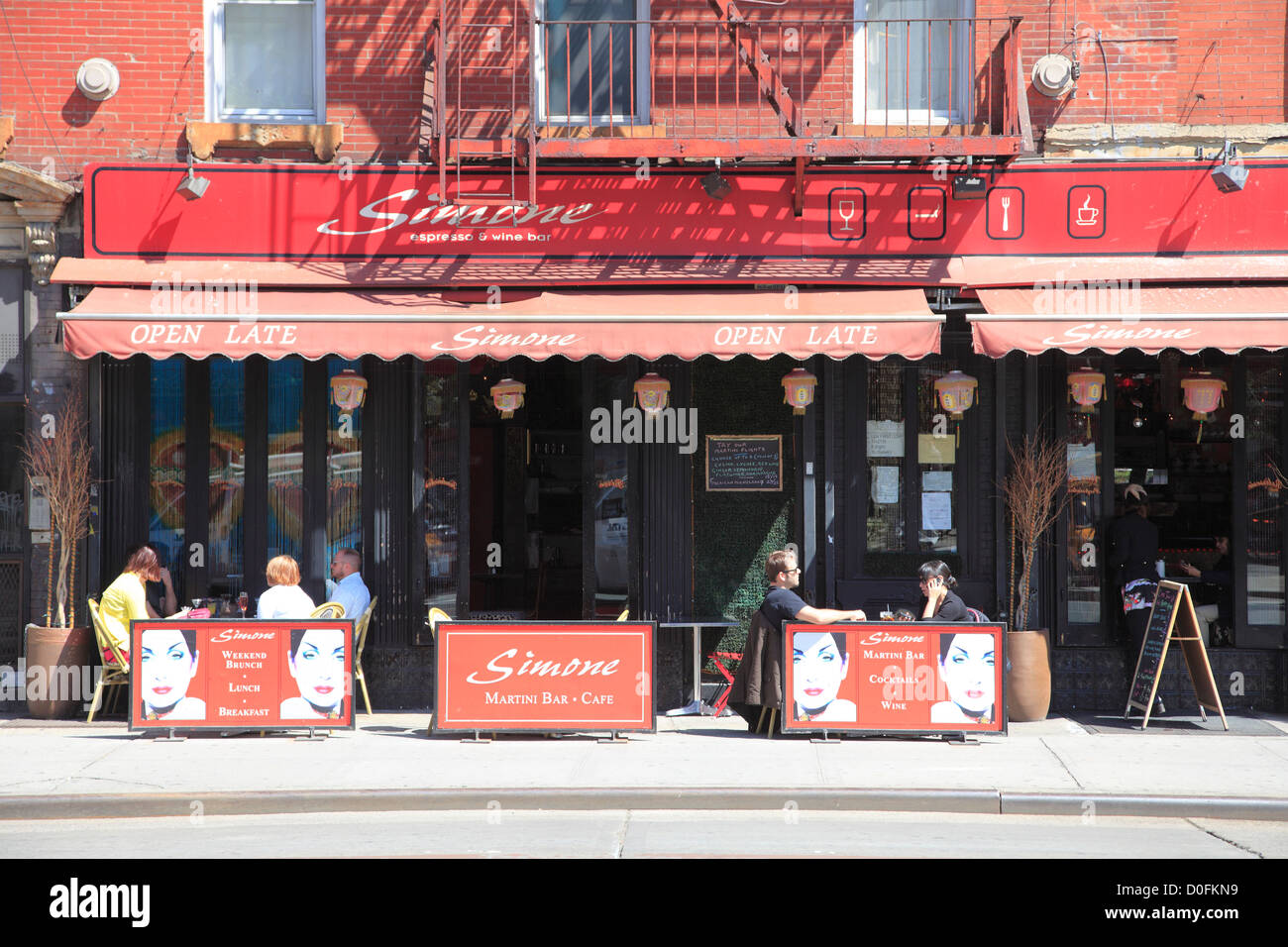 Cafe, Bar, East Village, Manhattan, New York City, USA Stock Photo