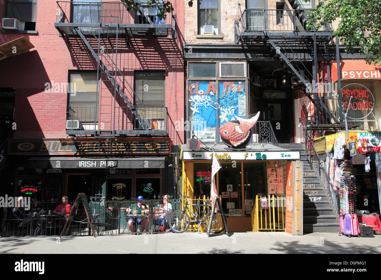 St. Marks Place, Greenwich Village, East Village, Manhattan, New York City, USA Stock Photo