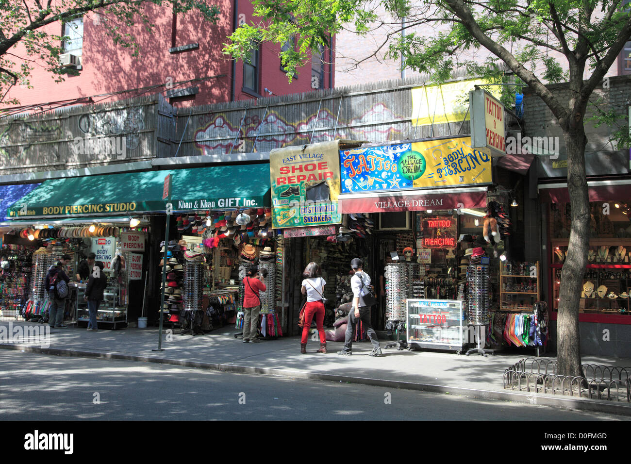 St. Marks Place, Greenwich Village, East Village, Manhattan, New York City, USA Stock Photo