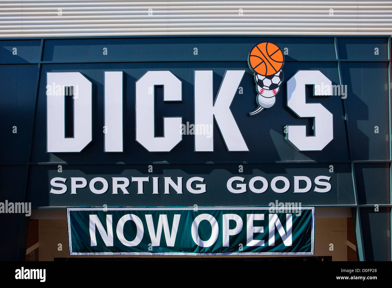 A Dick's Sporting Goods retail store.  Stock Photo