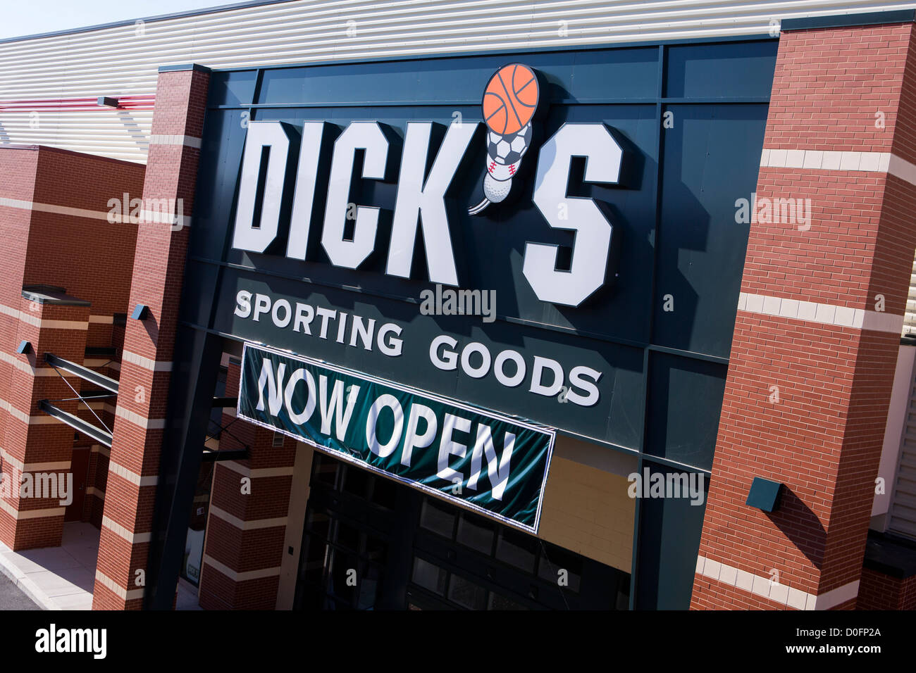 A Dick's Sporting Goods retail store.  Stock Photo