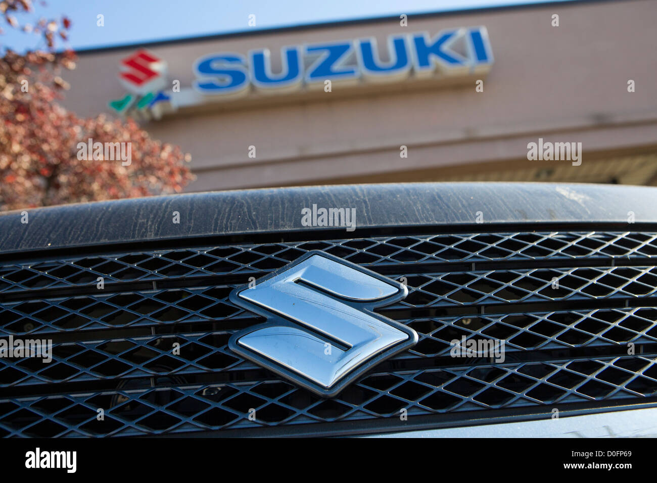 A Suzuki car dealership in the United States.  Stock Photo
