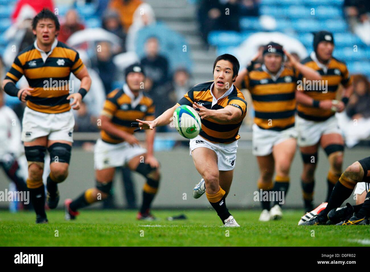 Aritomo Ikari (Keio), NOVEMBER 23, 2012 - Rugby : Kanto Intercollegiate Rugby Games match between Waseda University 31-10 Keio University at Chichibunomiya Rugby Stadium, Tokyo, Japan. (Photo by AFLO SPORT) [1156] Stock Photo