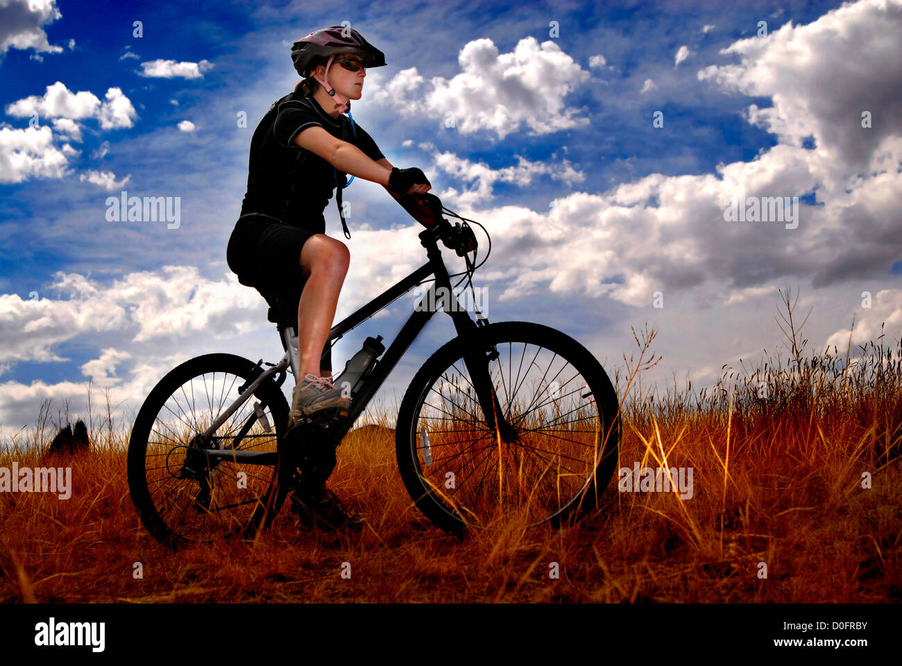 Young girl mountainbiking hires stock photography and images Alamy