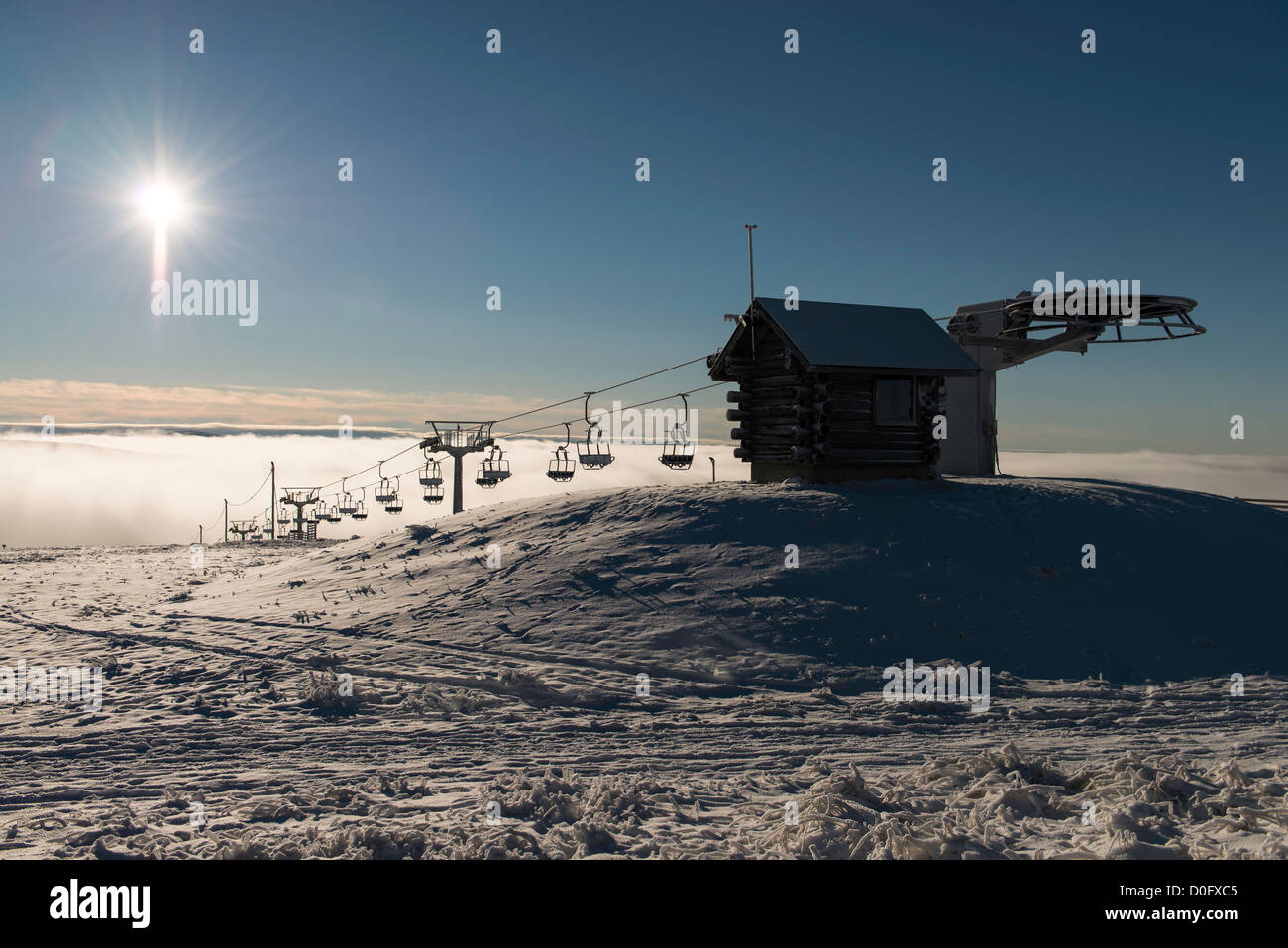 Ski resort Saariselka Inari Lapland Finland Scandinavia Stock Photo