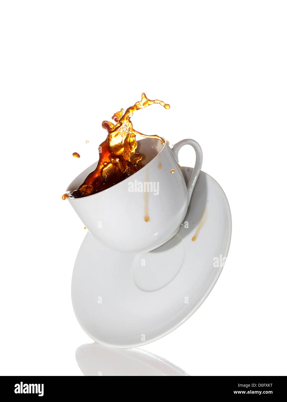 spilling coffee Stock Photo Alamy