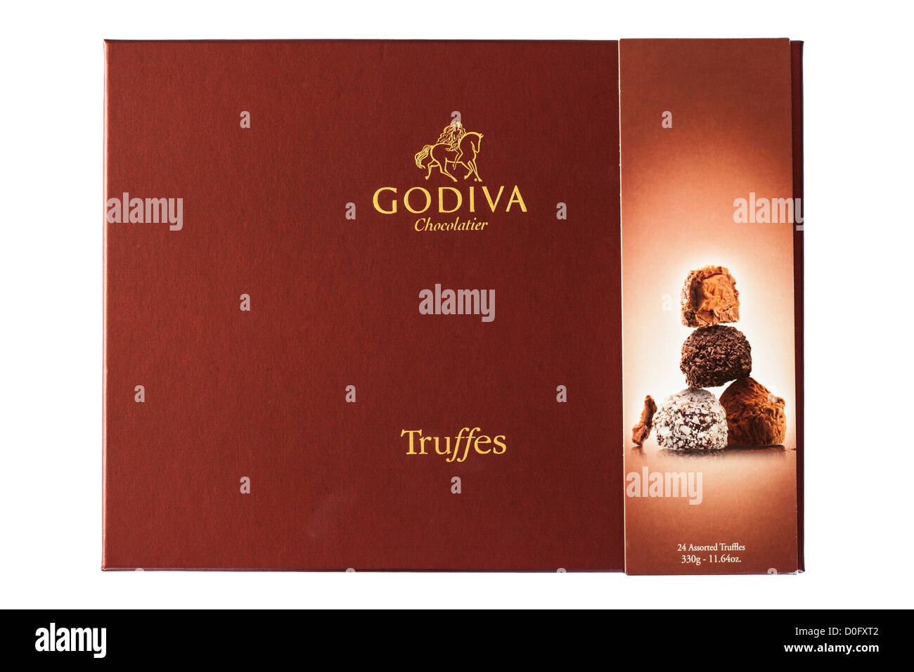 A box of Godiva Choclatier extremely good quality chocolate truffles on
