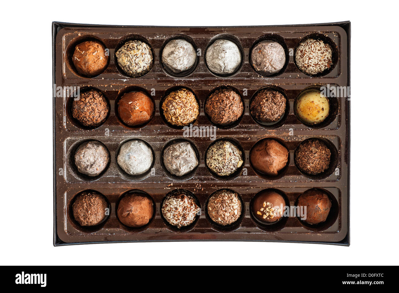 A box of Godiva Choclatier extremely good quality chocolate truffles on