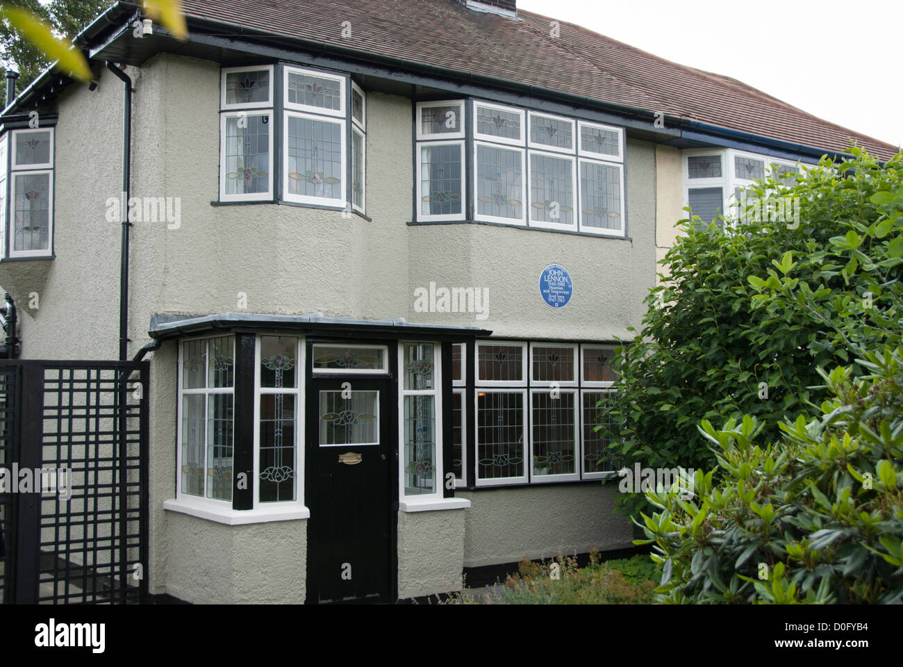 Mimi's In House Aunt Mimi's House in Liverpool where John Lennon grew up Stock Photo ...