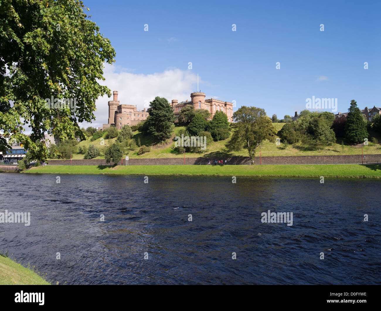 dh Inverness Castle INVERNESS INVERNESSSHIRE Castle riverside River Ness scotland uk city castles Stock Photo