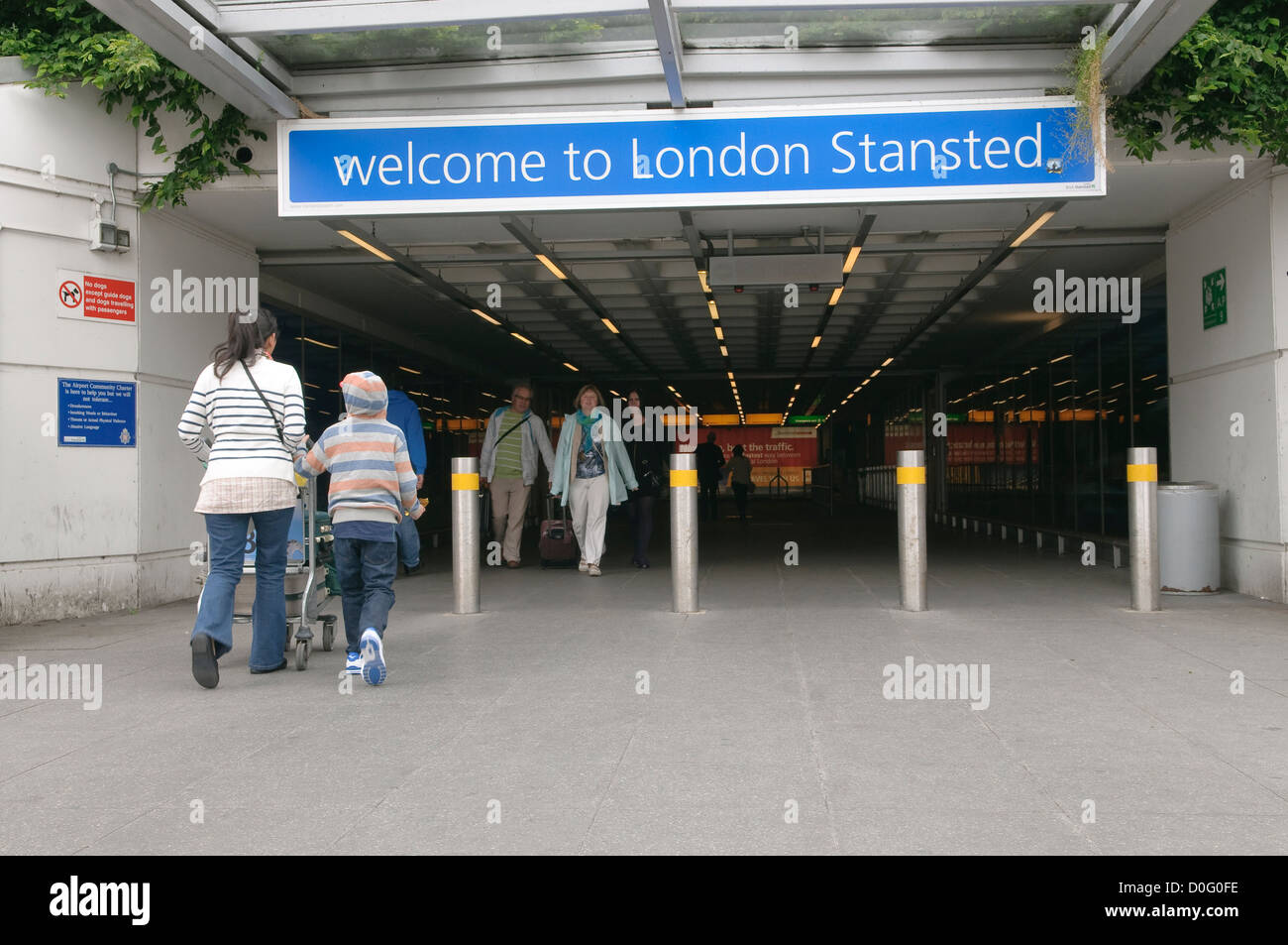 Stansted Airport terminal entrance. Stock Photo