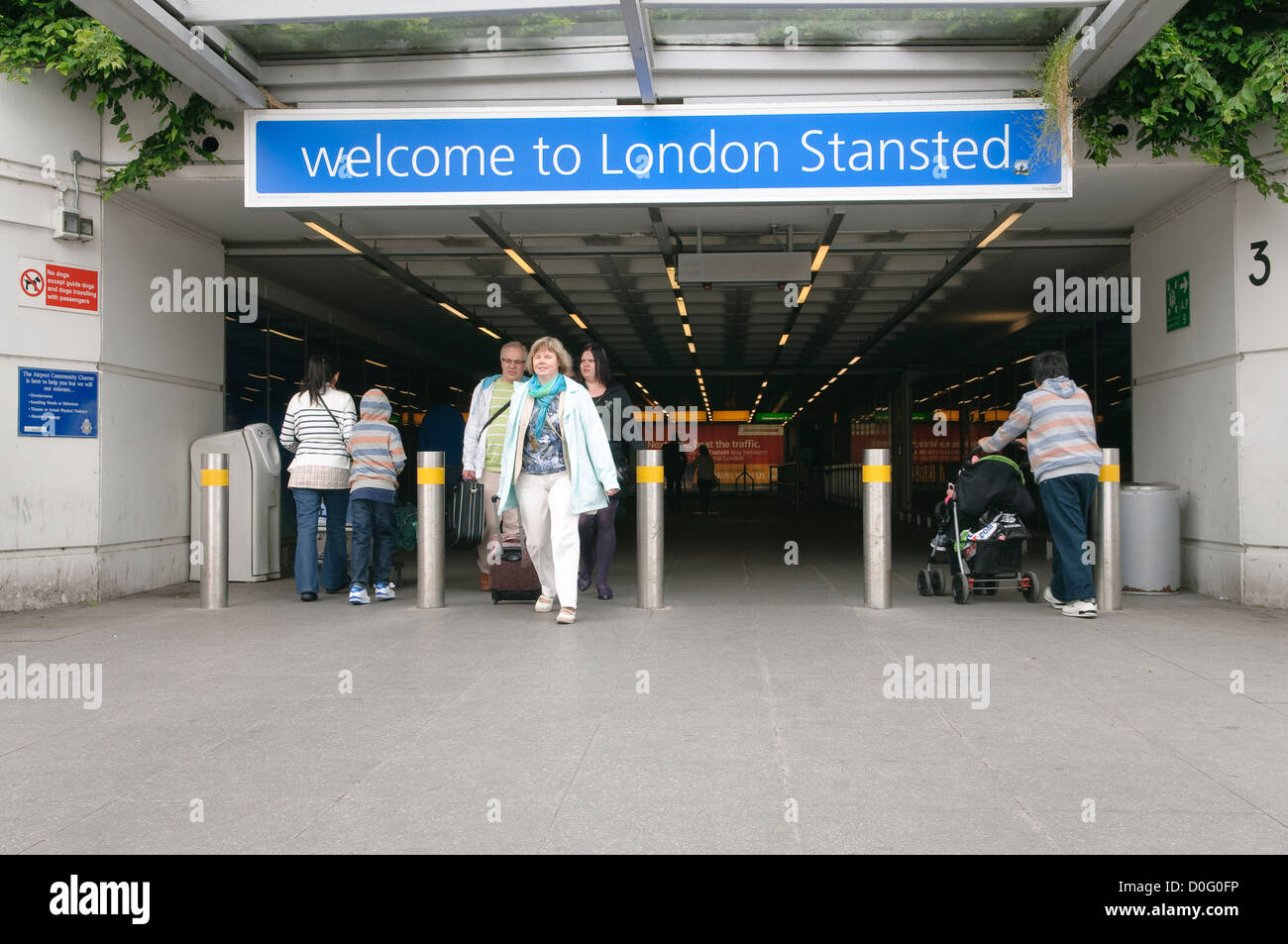 Stansted Airport terminal entrance. Stock Photo
