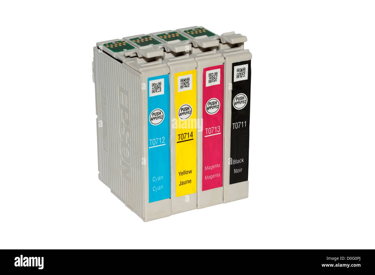 Set of Print Cartridges Isolated on White Background Stock Photo Alamy