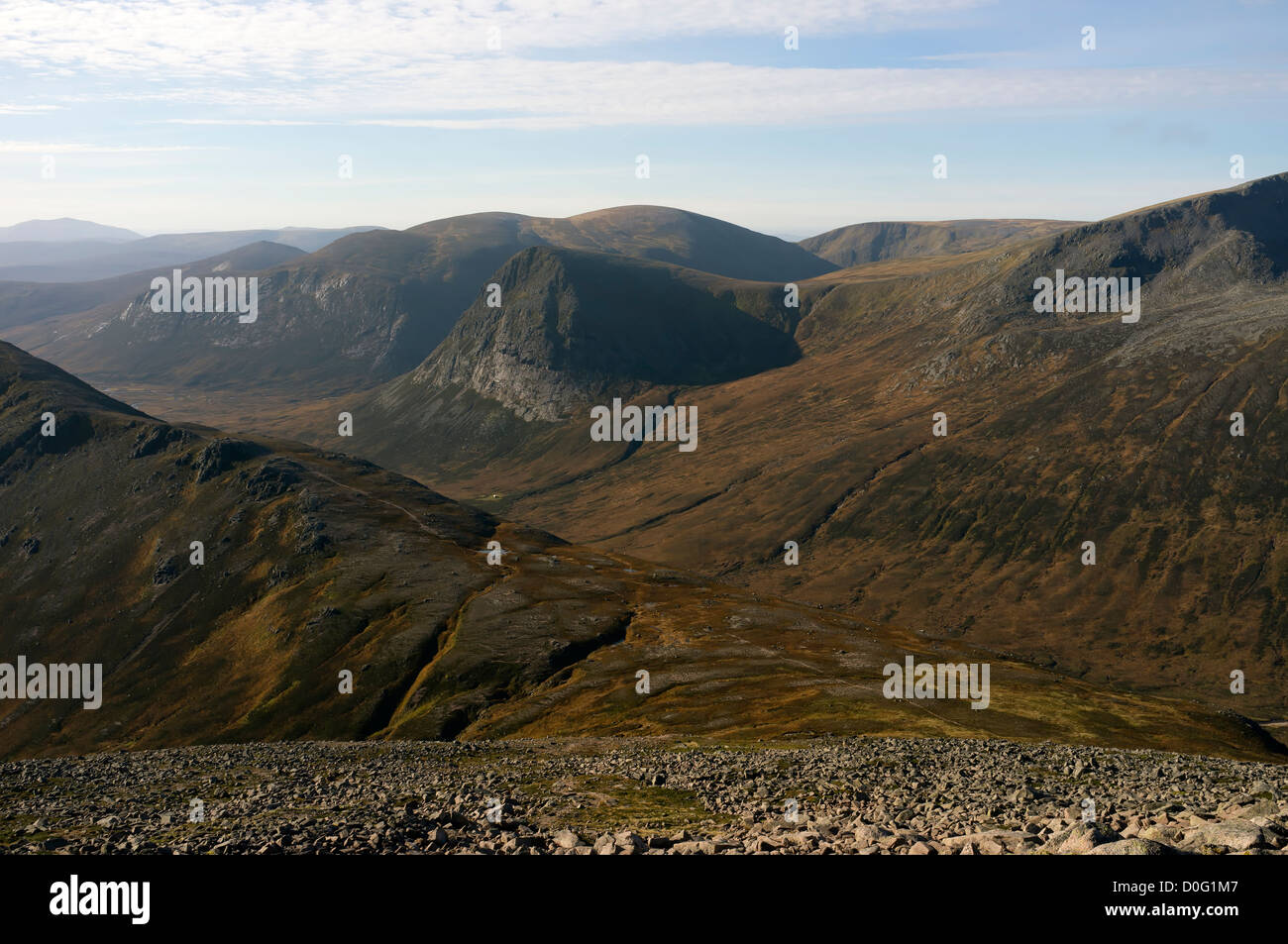Devils Point, Cairngorms, Scotland, UK. Photographed from Ben Macdui. Stock Photo