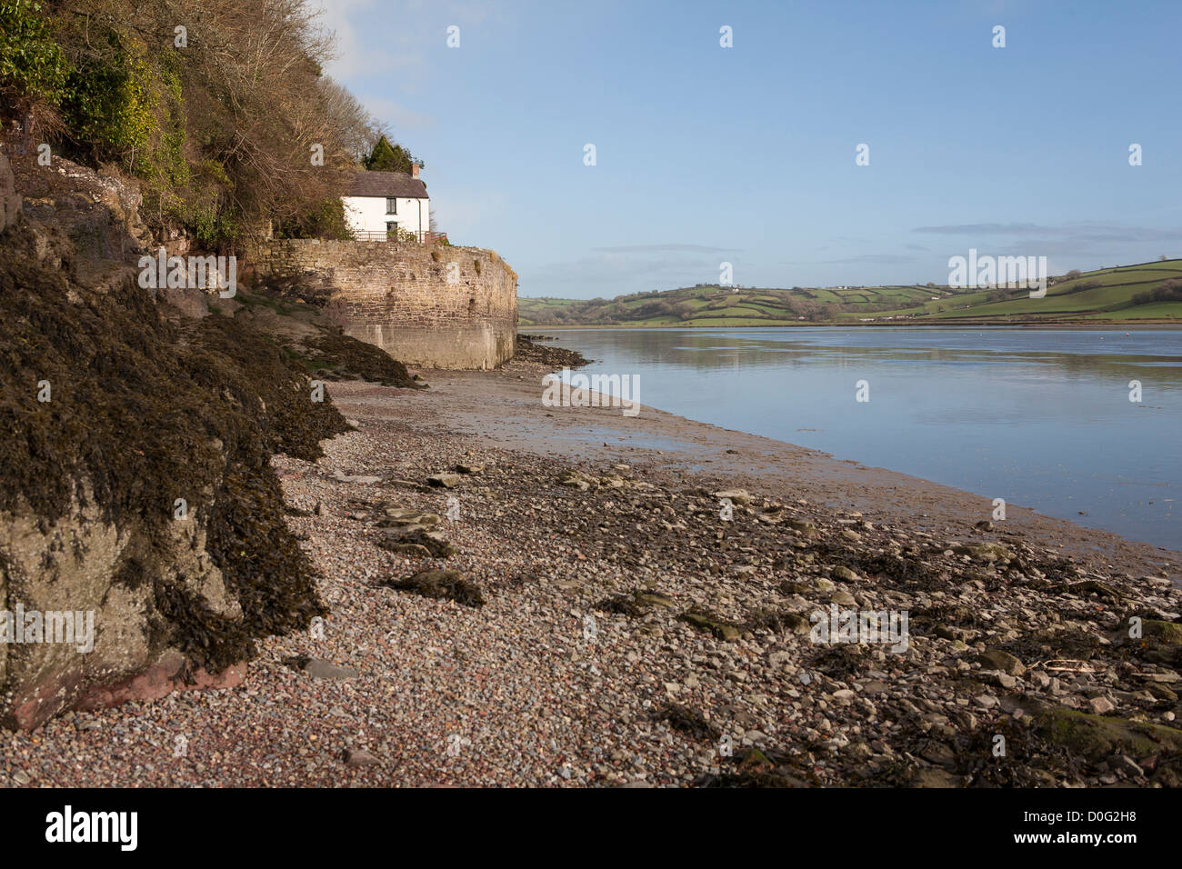 The home of the late welsh poet Dylan Thomas in Laugharne, Wales Stock Photo