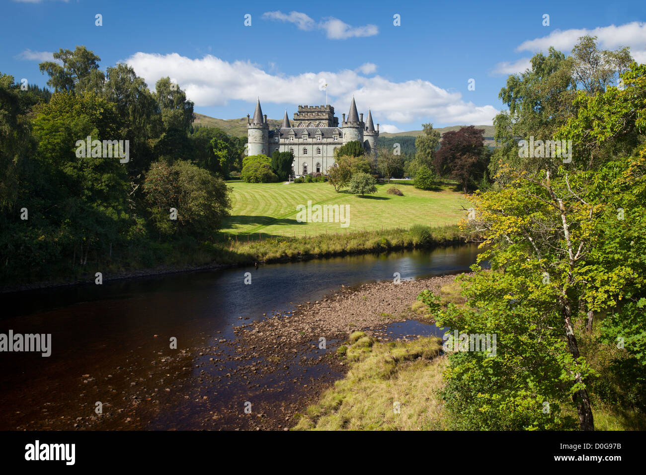 Inveraray Castle and estate, seat of the Duke of Argyll, Loch Fyne, Argyll, Scotland, UK Stock Photo