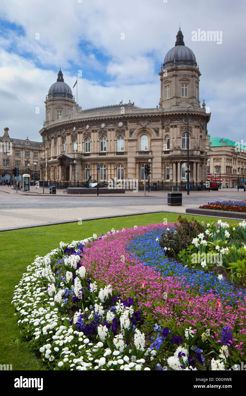 The Hull Maritime Museum from Queens gardens, Hull, Humberside, East Yorkshire, UK Stock Photo