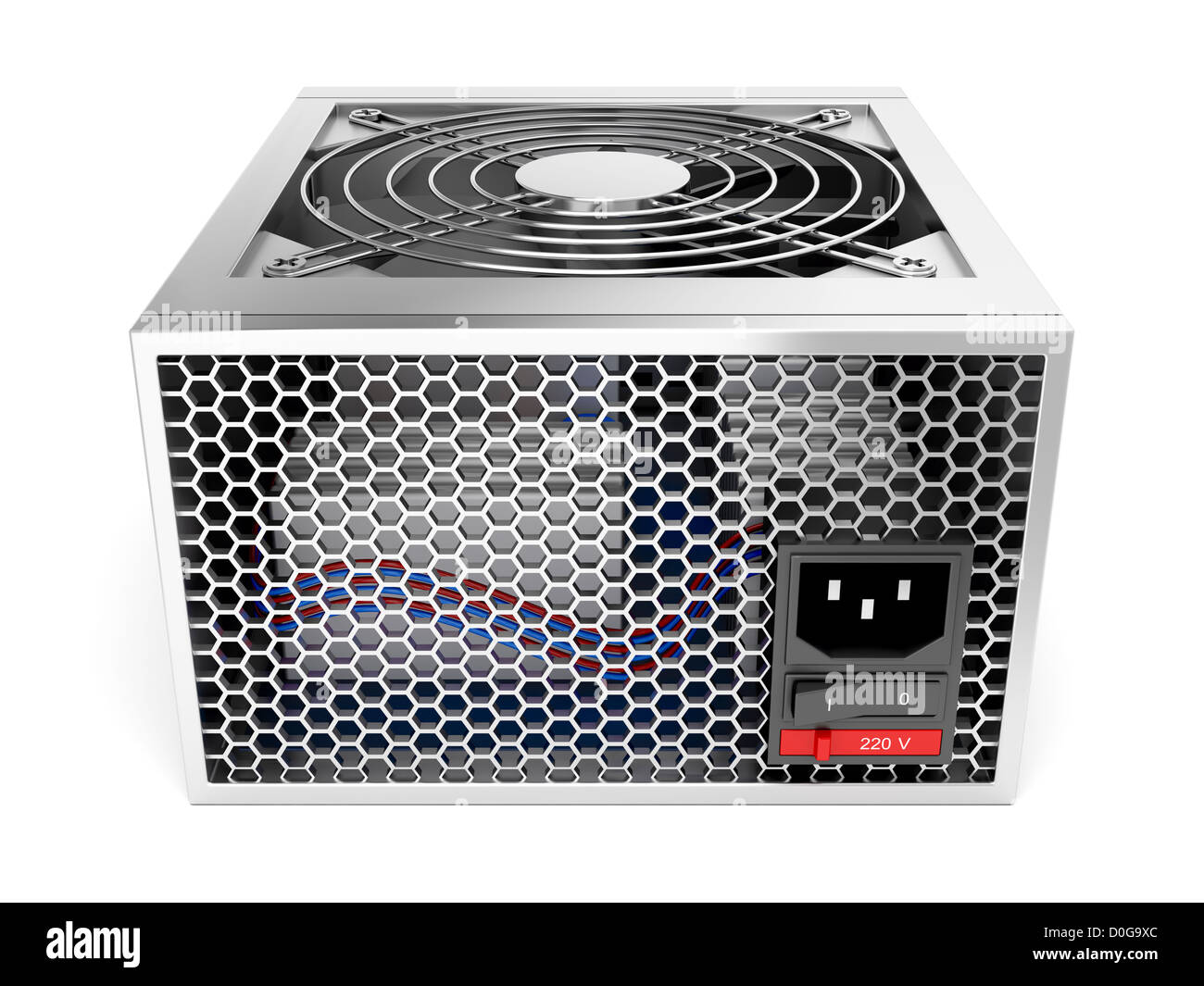 Computer power supply unit on white background Stock Photo Alamy