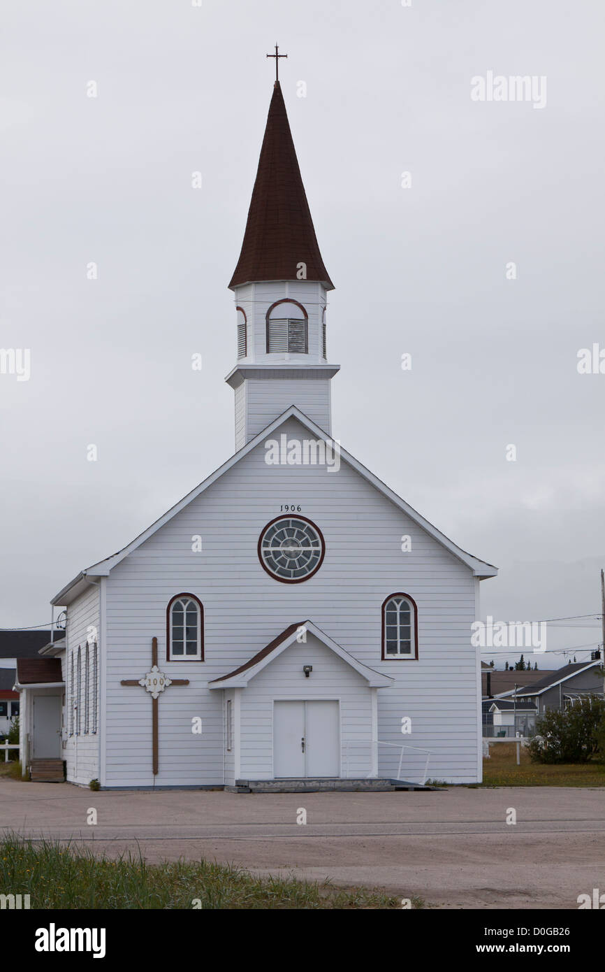Old church in Quebec, Canada Stock Photo