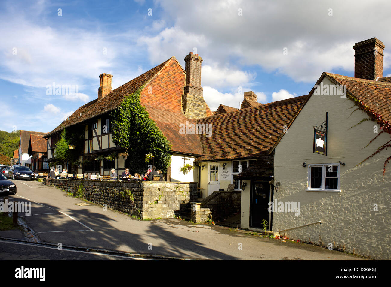 The Crown inn Chiddingfold Surrey England UK GB rural England English Great Britain British countryside village country pub life Stock Photo