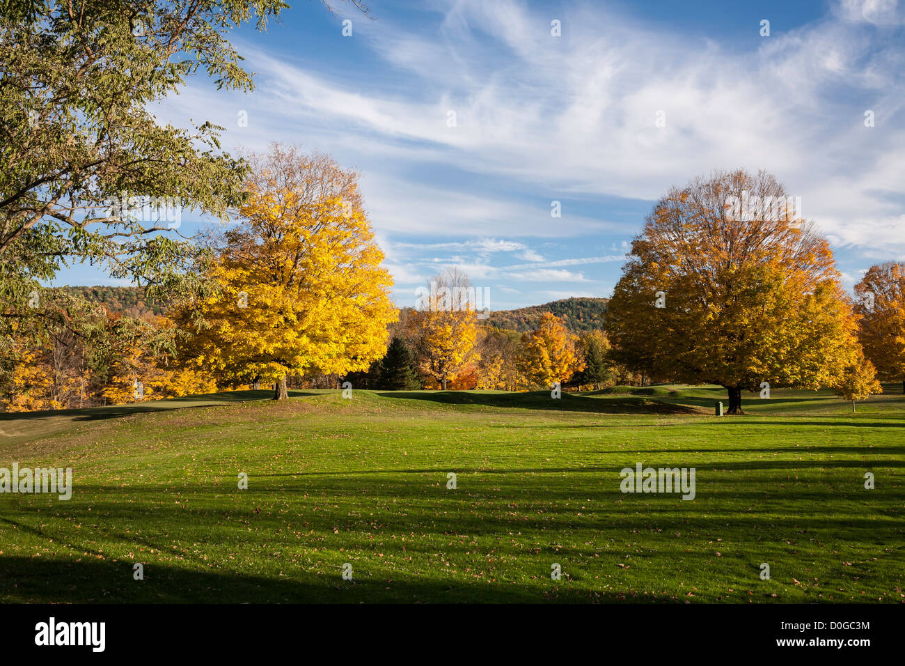 Leatherstocking Golf Course, Autumn, Cooperstown, NY Stock Photo