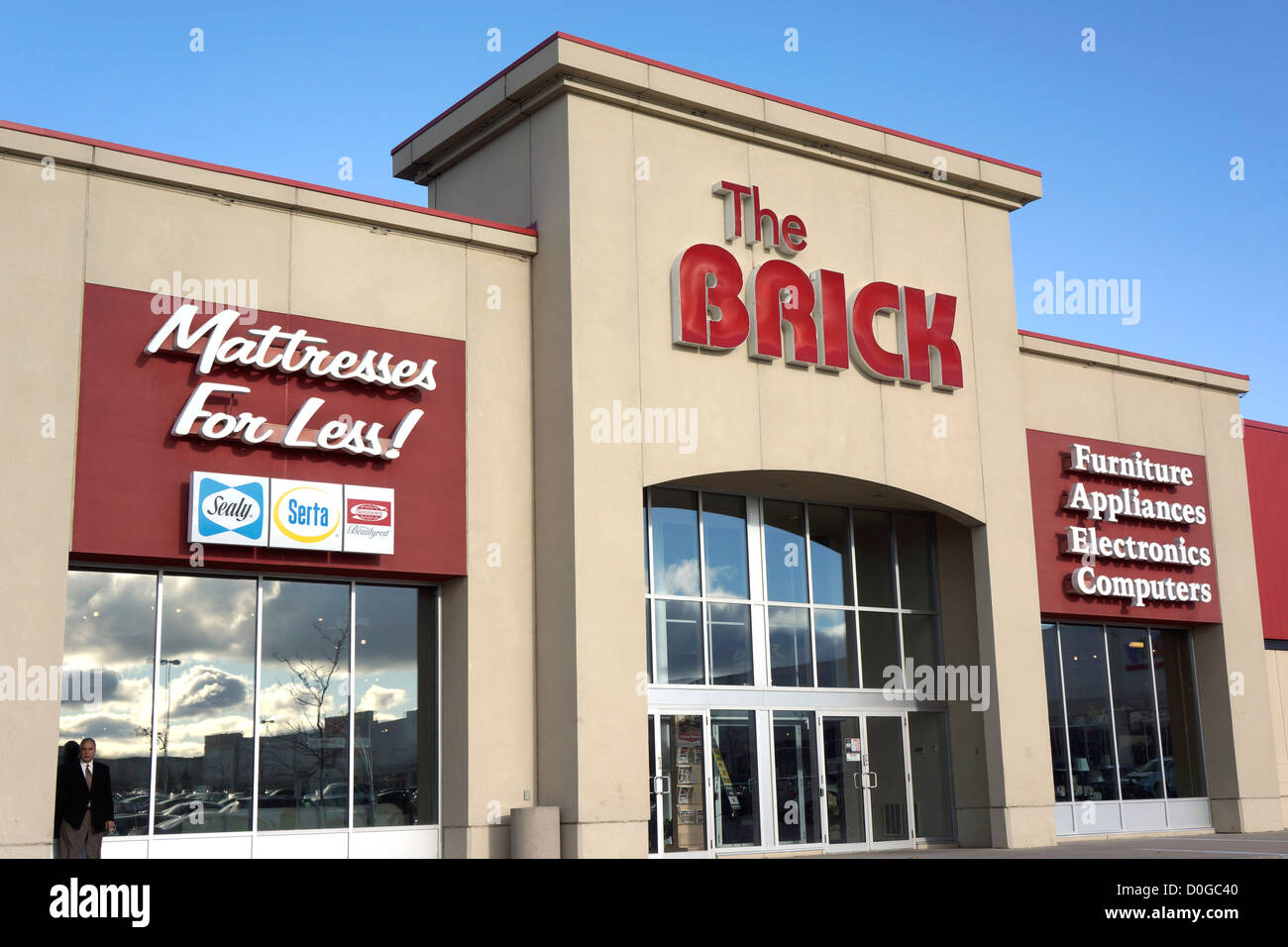 The Brick, furniture, electronics, computers, appliances store, Ontario Canada Stock Photo