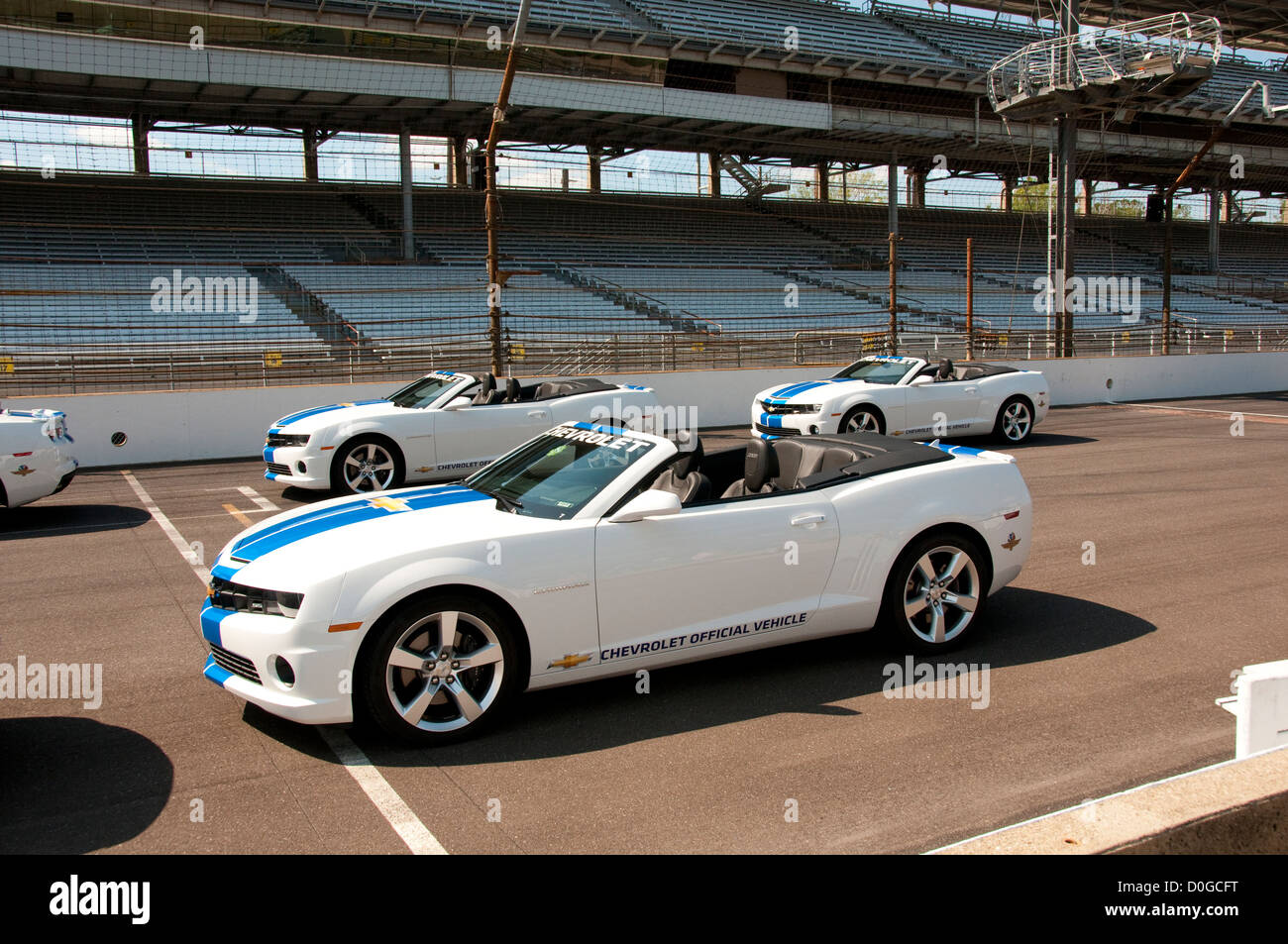 USA, Indiana, Indianapolis Motor Speedway, pace cars during off season