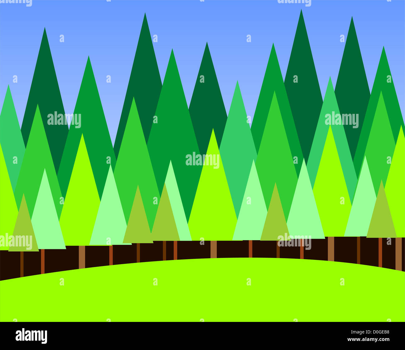 How to draw nature landscape hi-res stock photography and images - Alamy