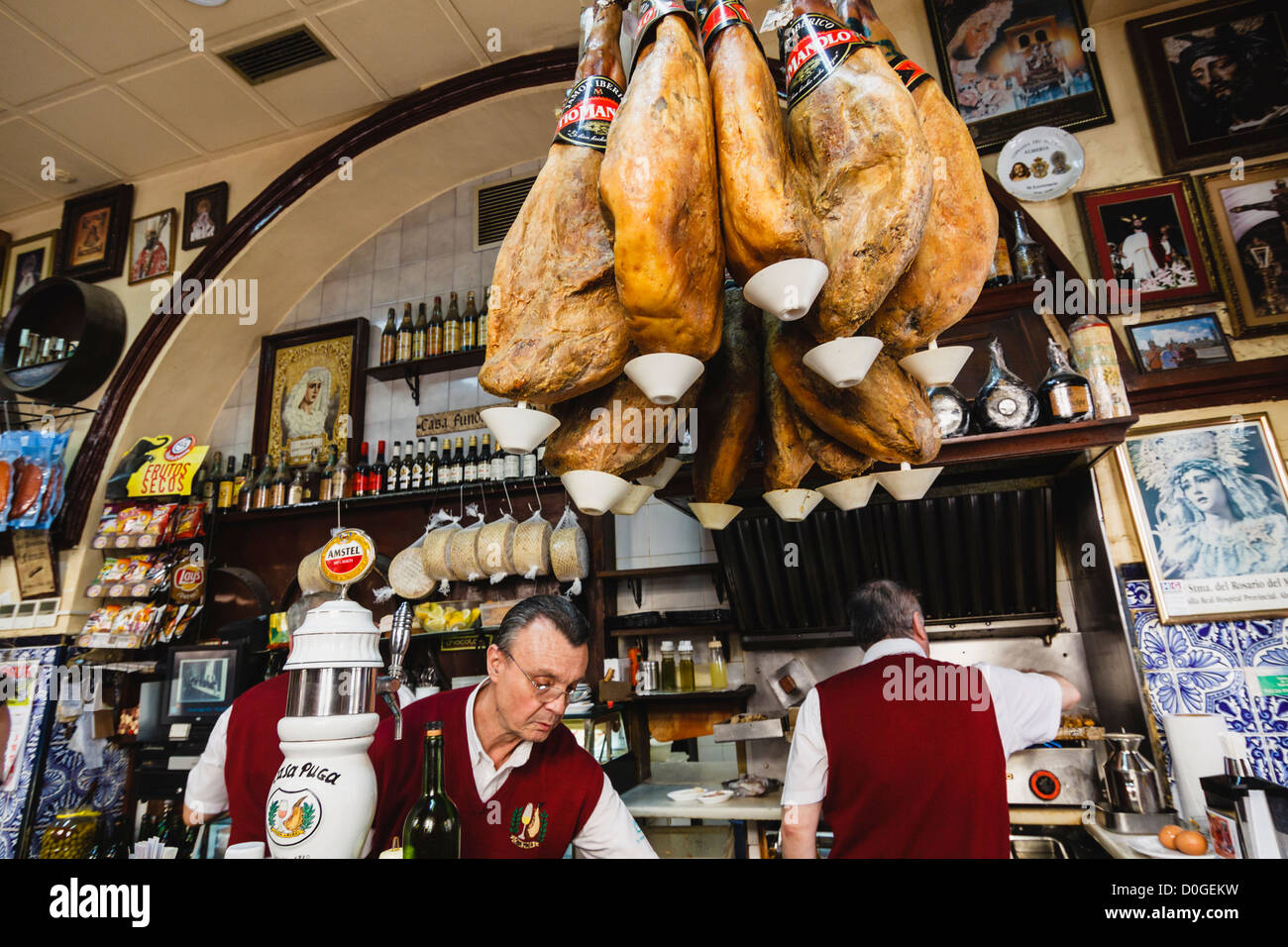 Traditional Spanish bar Casa Puga. Almeria, Andalusia, Spain Stock