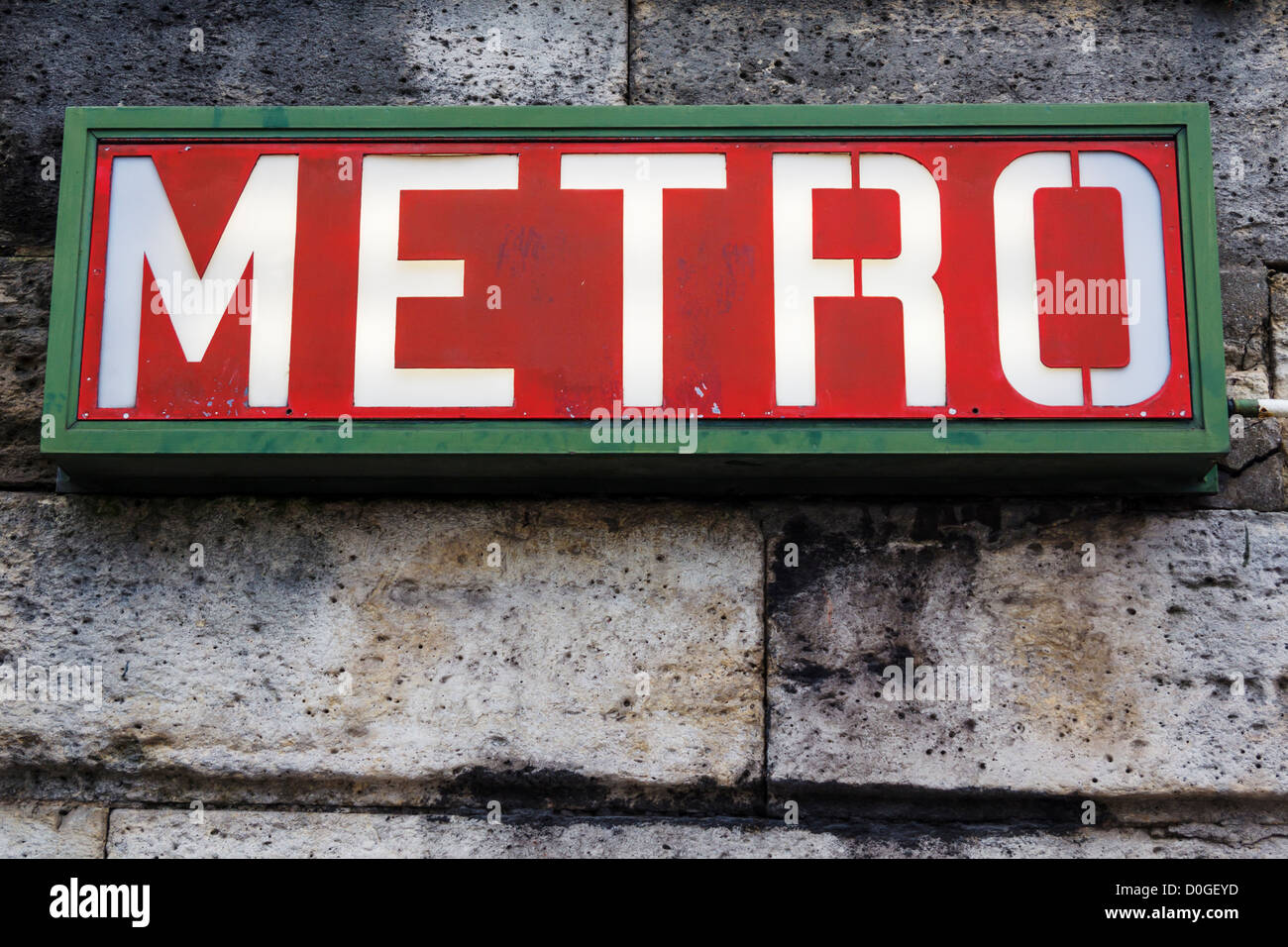 Paris Metro sign at Place de la Concorde, Paris, France Stock Photo