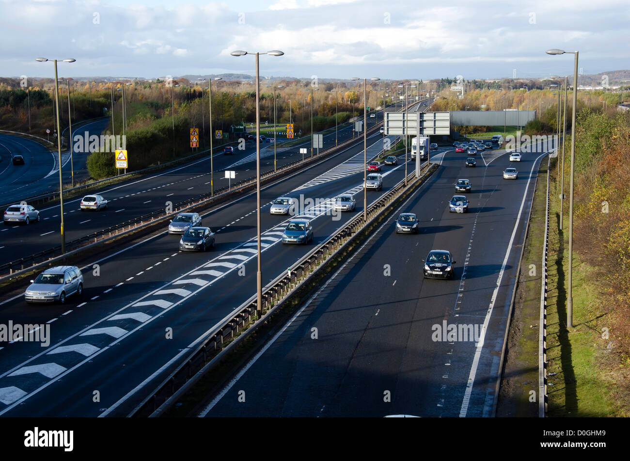 Part of the Edinburgh bypass from an aquaduct that carries the Union Canal to the west of the