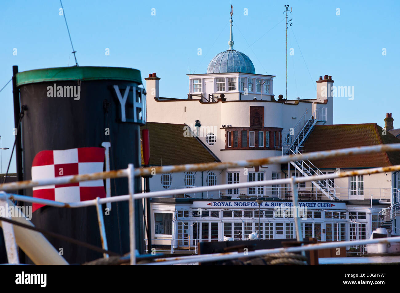 Royal Norfolk and Suffolk Yacht club Lowestoft Harbour Stock Photo Alamy