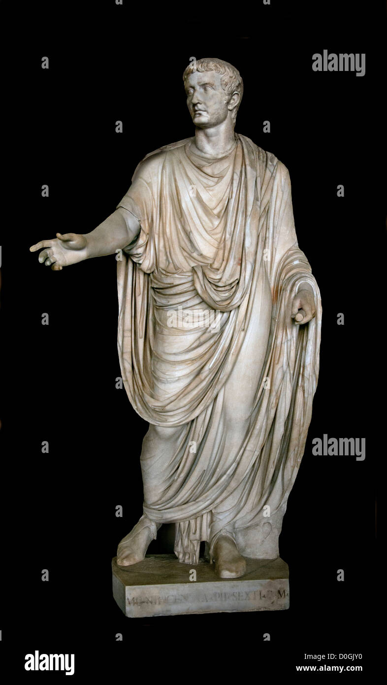 Roman Emperor Tiberius Augustus born Tiberius Claudius Nero 42 BC - 16 AD Rome Italy Italian Stock Photo