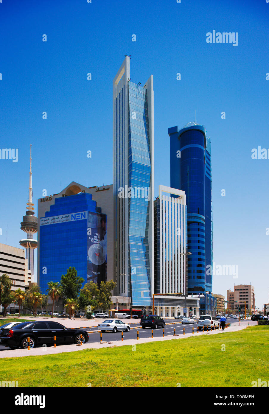 A skyline view of Kuwait City. Image taken July 2010 Stock Photo Alamy