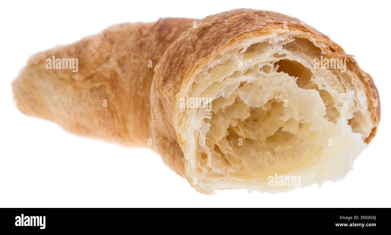 Fresh baked Croissant isolated on white background Stock Photo - Alamy